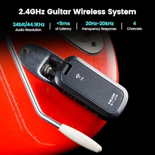 NUX B-1 Lite 2.4GHz Wireless Guitar System | Ultra-Low Latency, HD Audio, Rechargeable, Plug & Play (≤120 chars) thumbnail 2