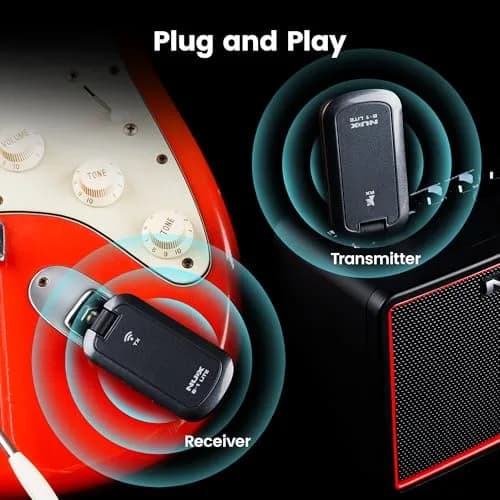 NUX B-1 Lite 2.4GHz Wireless Guitar System | Ultra-Low Latency, HD Audio, Rechargeable, Plug & Play (≤120 chars) thumbnail 3
