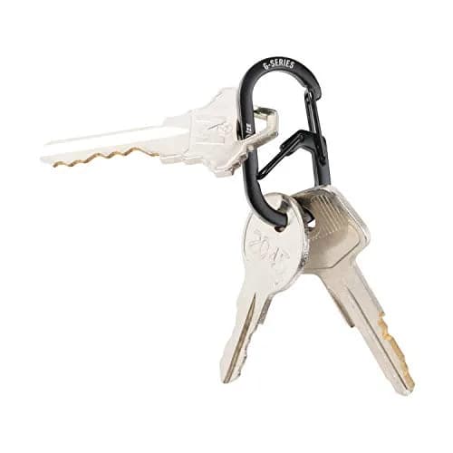 Nite IZE GS1-01-2R6 G-Series Dual Chamber Carabiner, Size #1 2-Pack, Black | Secure Stainless Steel Keychain thumbnail 4