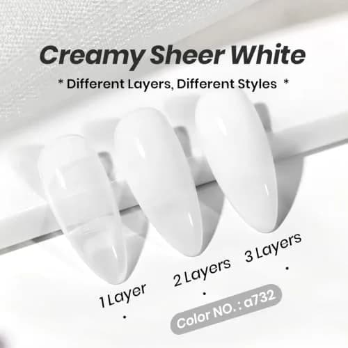 Beetles Milky White Gel Nail Polish 15ml (0.51 fl oz) | Toxin-Free Jelly Nude Color for Natural Nails thumbnail 3