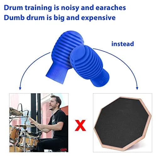 Frienda Silicone Drumstick Dampeners 4 pcs Blue | Noise-Reducing Practice Tips for Drummers thumbnail 7