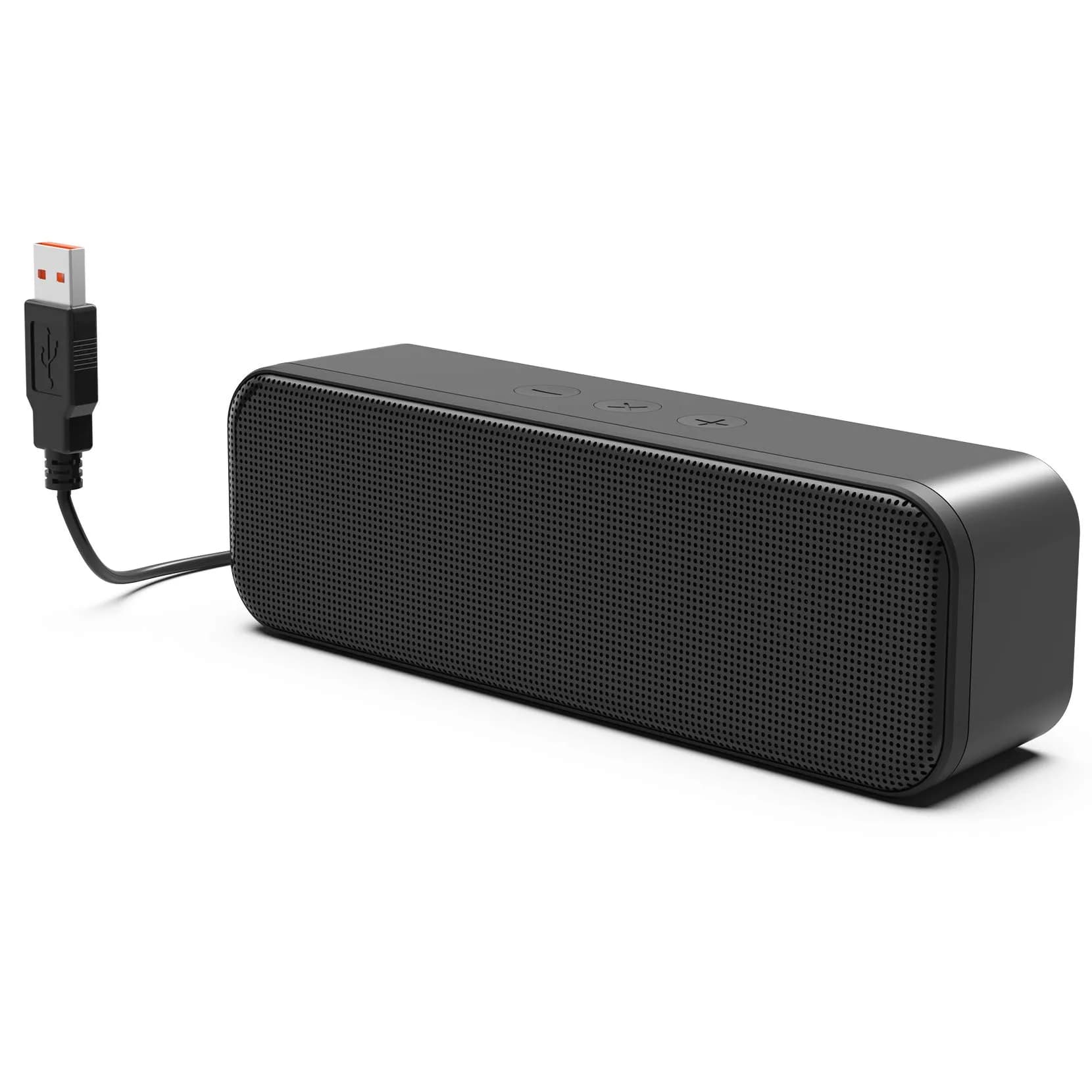 LIELONGREN USB Computer Speaker Soundbar 8W | Stereo Sound with Enhanced Bass for Desktop & Laptop — Black