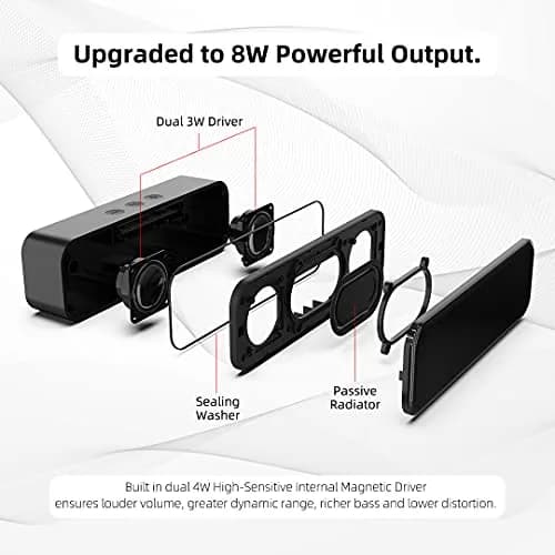 LIELONGREN USB Computer Speaker Soundbar 8W | Stereo Sound with Enhanced Bass for Desktop & Laptop thumbnail 3