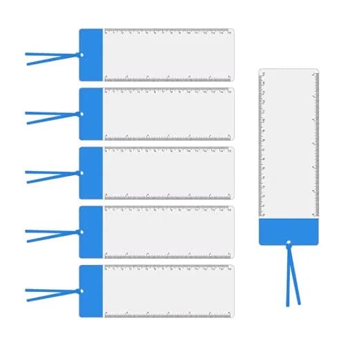 BdiliUSA Bookmark Ruler Magnifying Glass 6PCS 3X | Ideal for Reading Maps & Small Text thumbnail 1