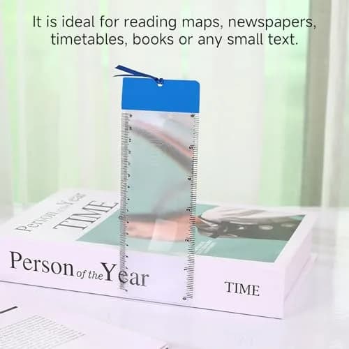BdiliUSA Bookmark Ruler Magnifying Glass 6PCS 3X | Ideal for Reading Maps & Small Text thumbnail 4