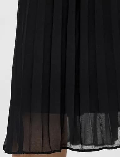 DKNY Womens Pull on Midi Pleated Skirt Black Medium | Classic & Modern Style thumbnail 5