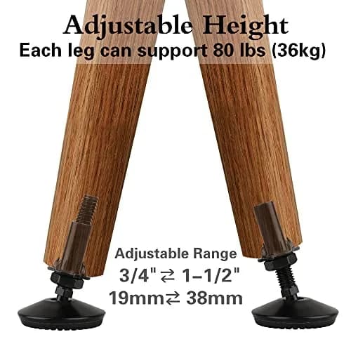 Tahikem M10 Swivel Adjustable Leveling Feet | Furniture Leveling Support, 4 pcs, Metal & Plastic, Supports 36kg thumbnail 7