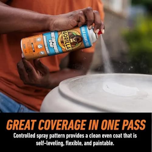 Gorilla Waterproofing Spray Clear Flexible Rubberized Sealant 400ml (14 oz) | Seals Leaks & Cracks thumbnail 4