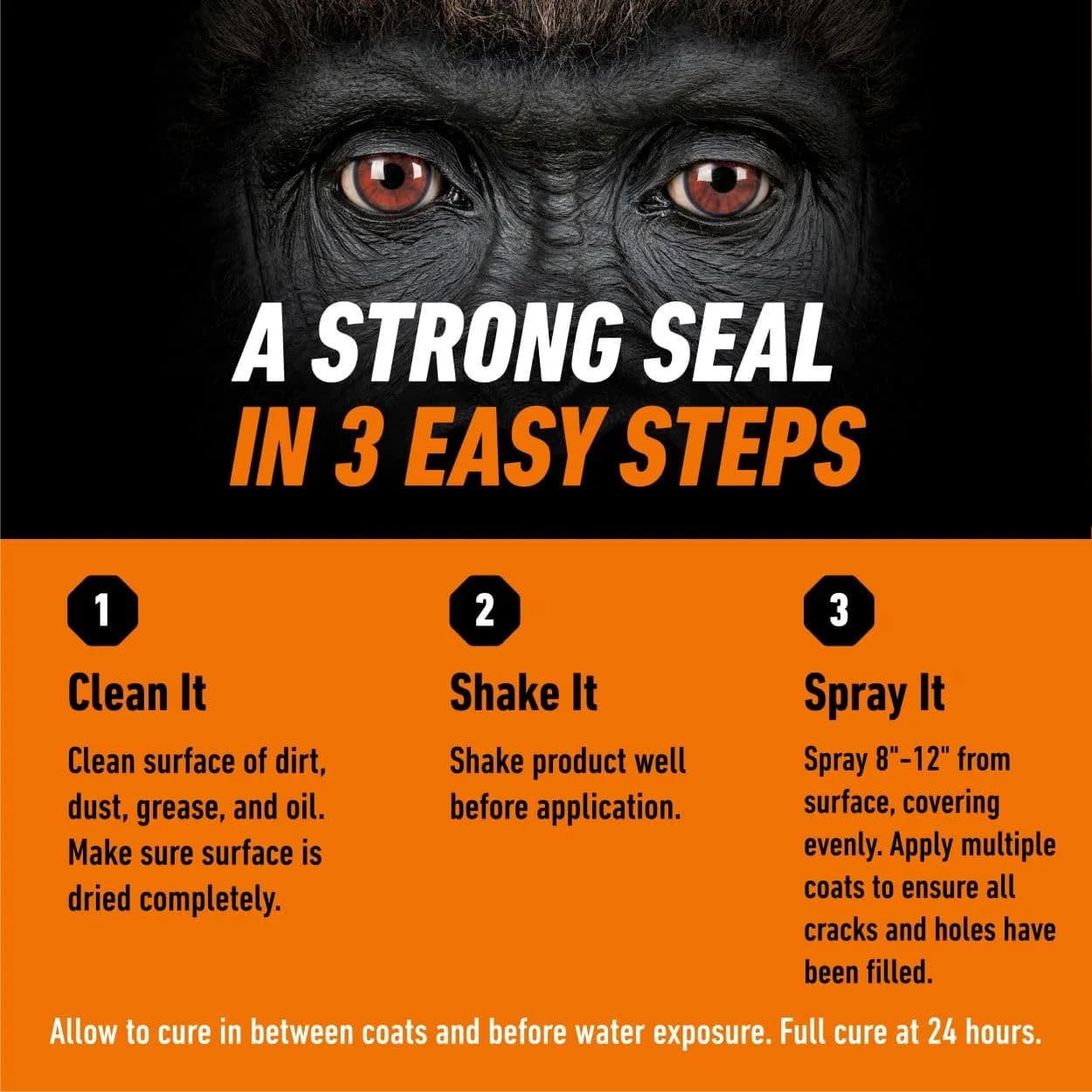Gorilla Waterproofing Spray Clear Flexible Rubberized Sealant 400ml (14 oz) | Seals Leaks & Cracks - view 6