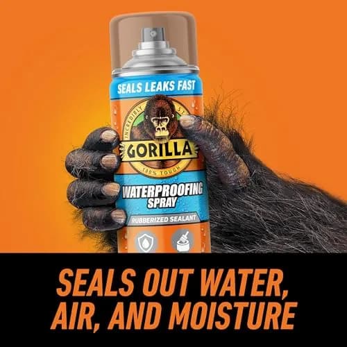 Gorilla Waterproofing Spray Clear Flexible Rubberized Sealant 400ml (14 oz) | Seals Leaks & Cracks thumbnail 2
