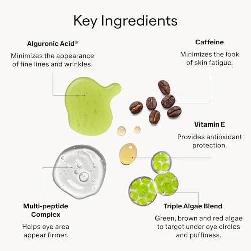Algenist Triple Algae Eye Renewal Balm 0.5 oz | Hydrating Vegan Eye Cream with Caffeine & Peptides thumbnail 3