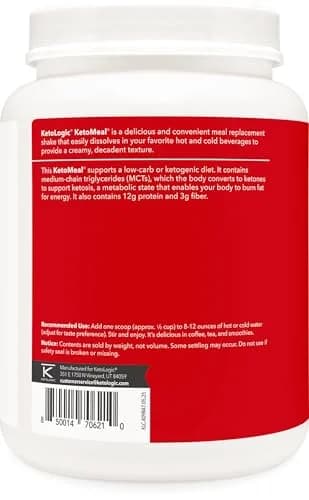 Ketologic Keto Meal Replacement Shake Powder Vanilla 29.1oz | Supports Keto & Low-Carb Diets thumbnail 3