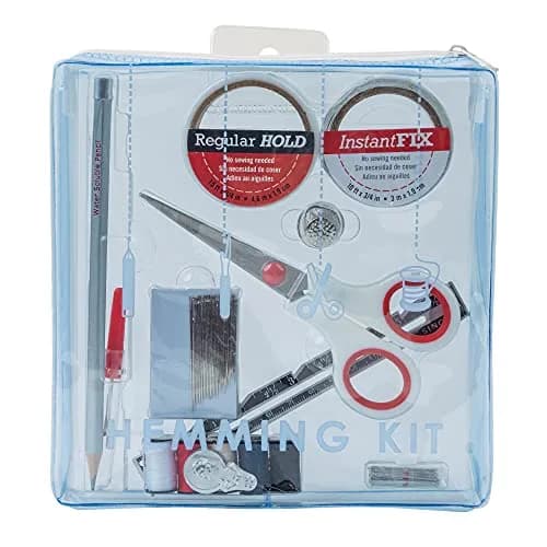 SINGER Hemming Kit with Storage Pouch – 92-piece sewing set for hemming and mending, includes hem tape, scissors, needles, pins, and marking pencil thumbnail 1