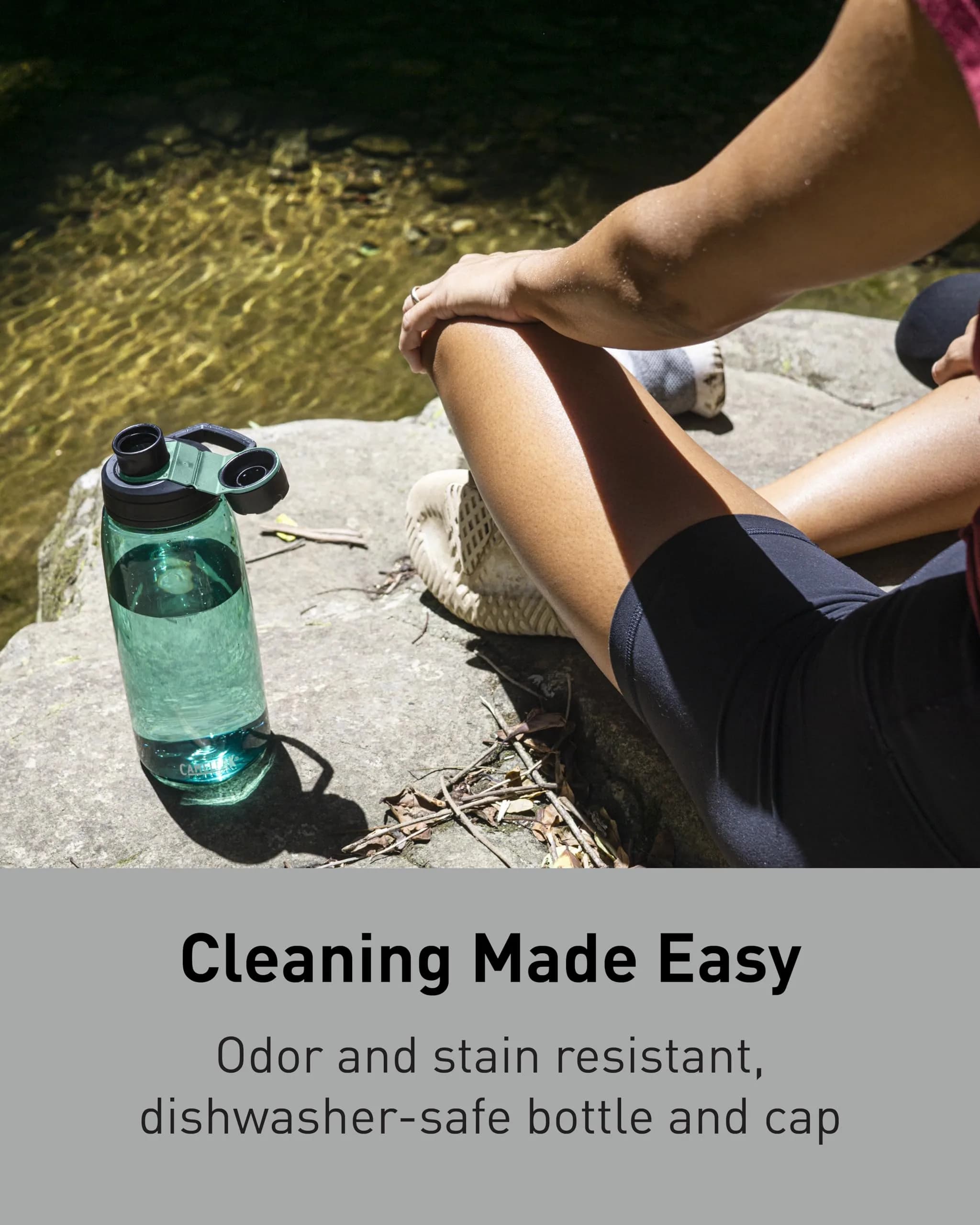 CamelBak Chute Mag Water Bottle 25oz (740ml) Charcoal | Magnetic Cap & Carry Loop - view 7
