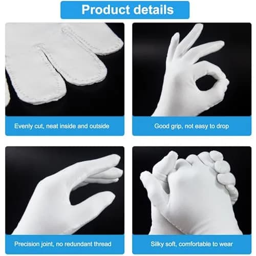 HMNYSOL Moisturizing Gloves 10 Pairs | Overnight Cotton Hand Care for Dry Skin thumbnail 4