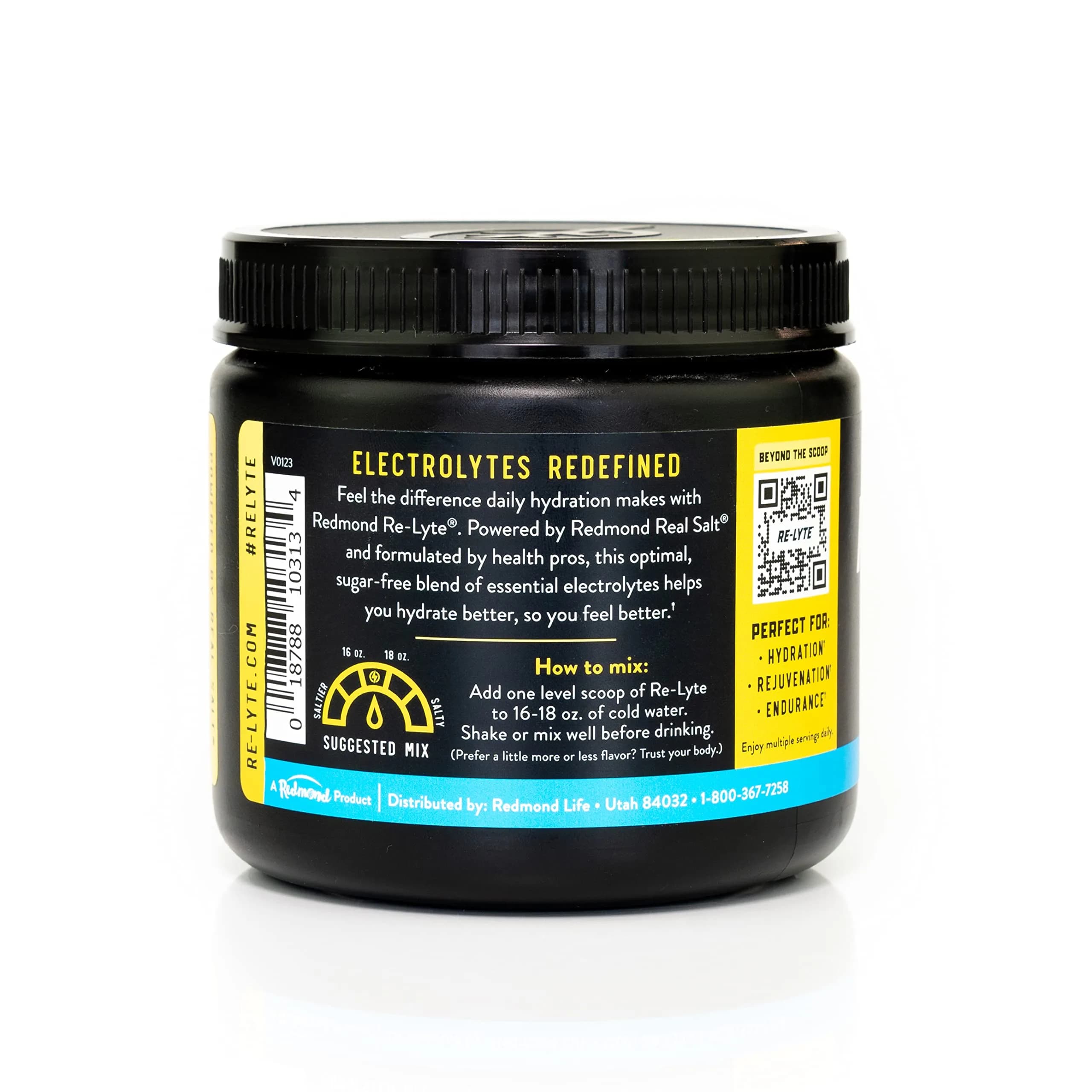 Redmond Re-Lyte Sugar Free Electrolyte Powder Drink Mix Pina Colada 381 g (13.44 oz) | Hydration with Real Salt & Trace Minerals - view 2