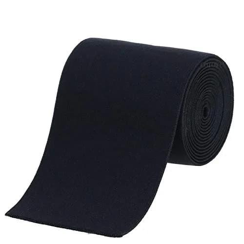 COTOWIN 3-inch Black Plush Elastic | Soft Comfortable Sewing Elastic for Waistbands thumbnail 1