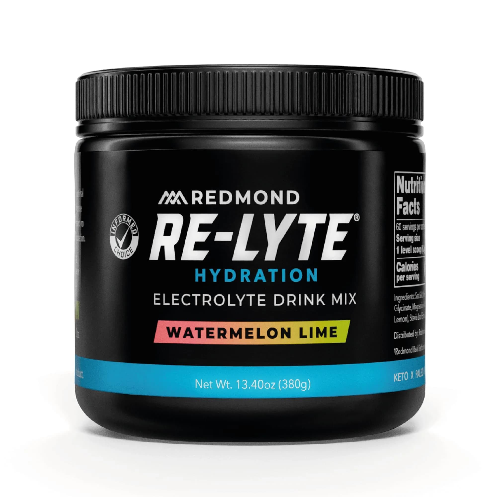 REDMOND Re-Lyte Hydration Electrolyte Mix Powder - Refreshing Watermelon Lime Flavor, Limited Edition 216g - main product image