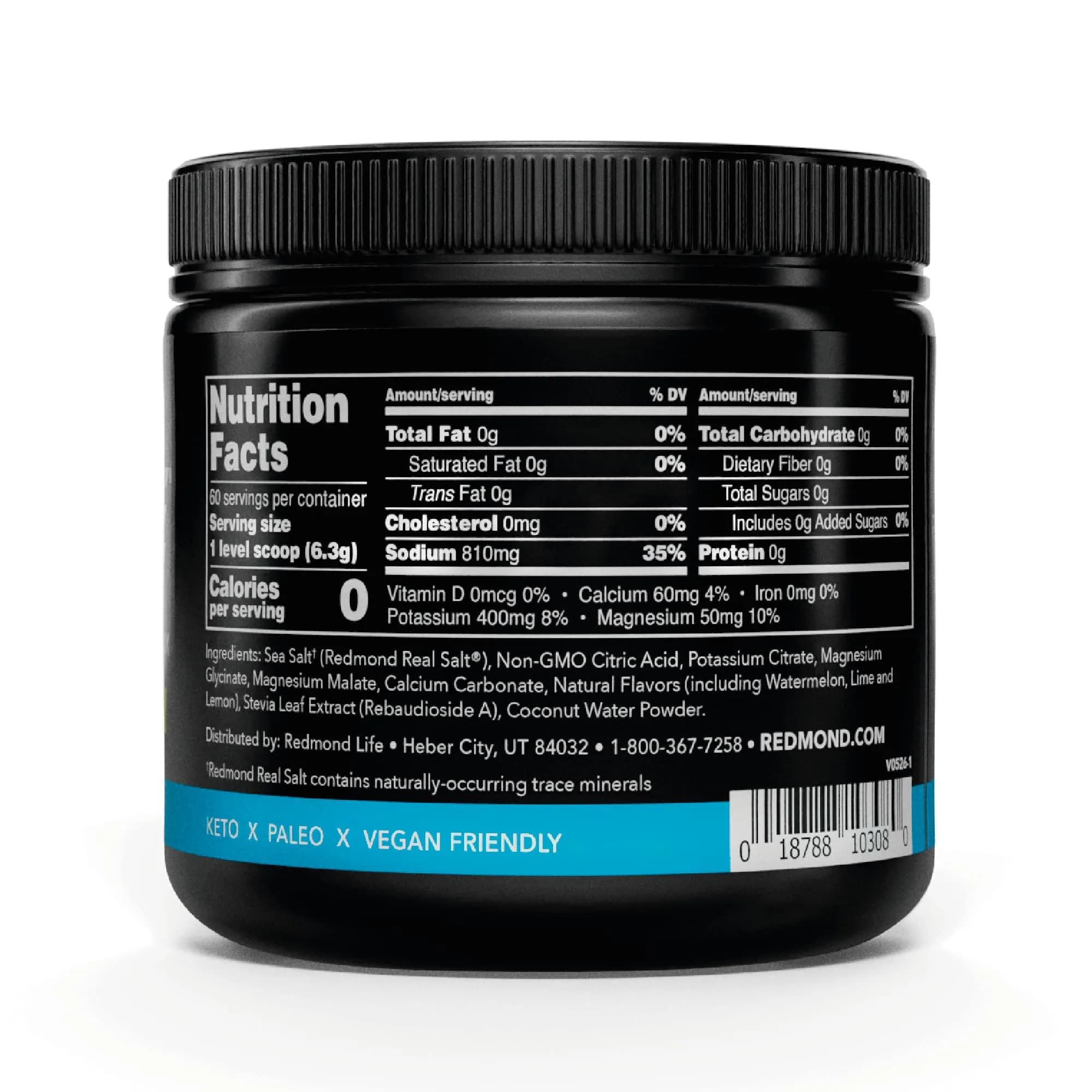 REDMOND Re-Lyte Hydration Electrolyte Mix Powder - Refreshing Watermelon Lime Flavor, Limited Edition 216g - view 2