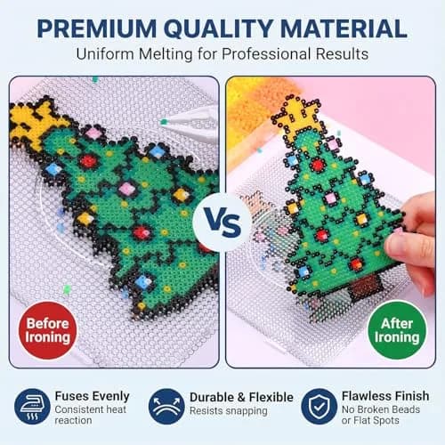 LIHAO Mini Fuse Beads Kit 24,000 Beads (2.6mm) | 48 Colors for Pixel Art & Craft Projects thumbnail 7