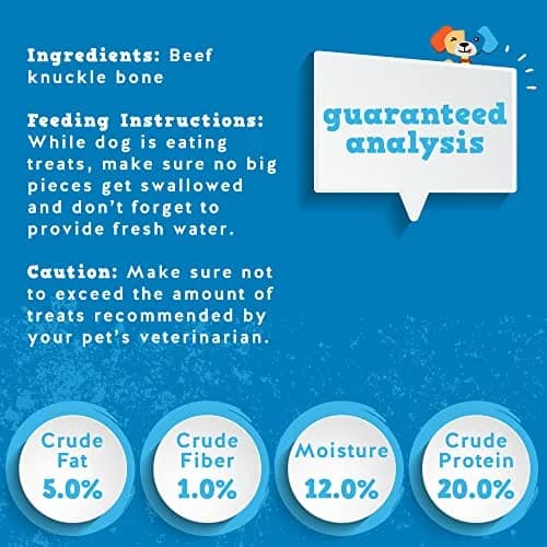 Jack & Pup Beef Knuckle Bones for Dogs, Large Pack | Savory Smoked Beef Flavor, 4 Count thumbnail 4