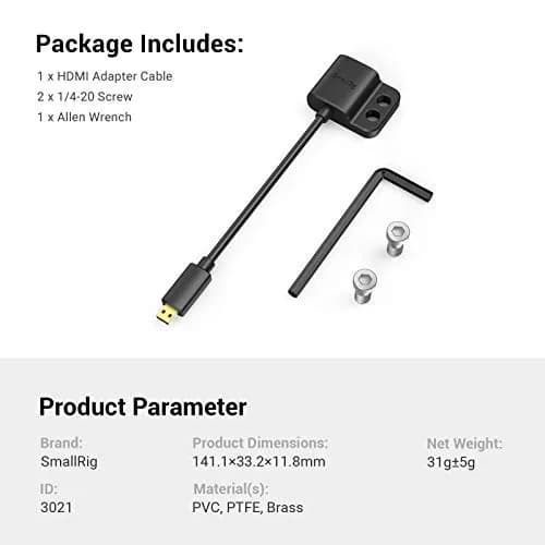 SMALLRIG Ultra Slim 4K Adapter Cable (D to A) 10cm | Connect Cameras to Rigs with 4K@60Hz thumbnail 8