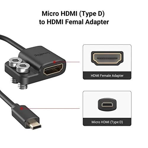 SMALLRIG Ultra Slim 4K Adapter Cable (D to A) 10cm | Connect Cameras to Rigs with 4K@60Hz thumbnail 2