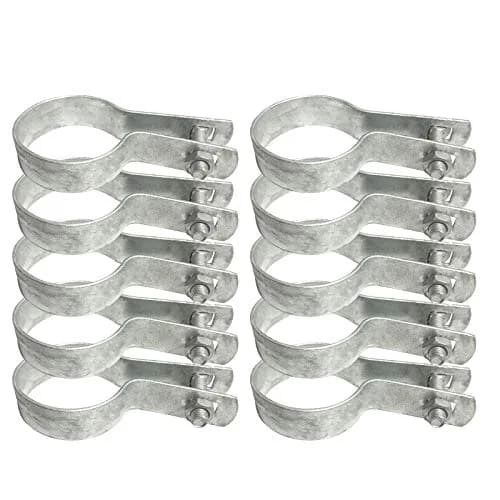 Aiwaiufu 10 Pcs 2-3/8" Galvanized Steel Fence Tension Bands | Rust-Resistant Chain Link Fixings for Gates & Posts thumbnail 1