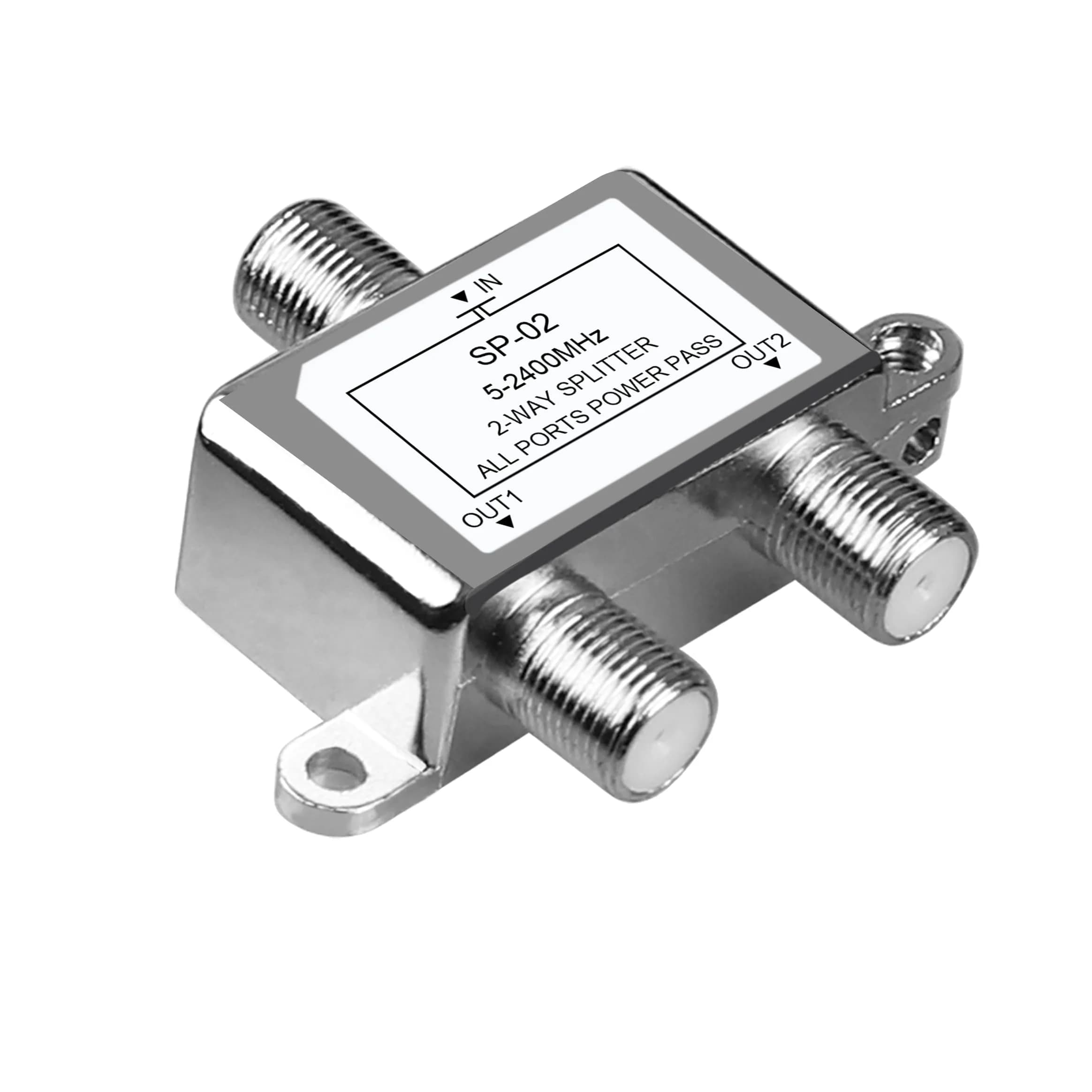 NEWCARE 2-Way Coaxial Cable Splitter for MoCA 5-2400MHz RG6 Compatible | Distributes digital signals efficiently