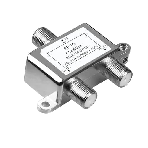 NEWCARE 2-Way Coaxial Cable Splitter for MoCA 5-2400MHz RG6 Compatible | Distributes digital signals efficiently thumbnail 1
