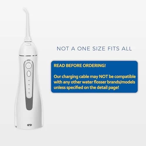 Cabor Water Flosser Charger for COSLUS, Aquasonic, Oralfree, Nicwell, Nicefeel, MOSPRO, Zerhunt, Tovendor, Hangsun, Initio, McNaval and Cremax Oral Irrigator - 1 Pack White thumbnail 3
