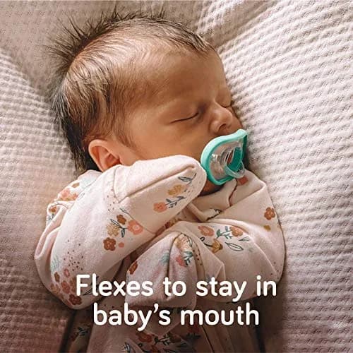 Nanobébé Baby Pacifiers 0-3 Month | Orthodontic, Face Contour, 100% Silicone, Baby Registry Gift 4pk, Pink/Grey thumbnail 3