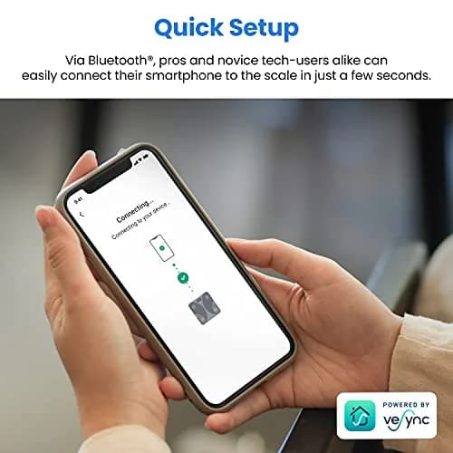 Etekcity Smart Body Composition Scale White 400 lb Capacity | FDA Approved Health Monitor thumbnail 8