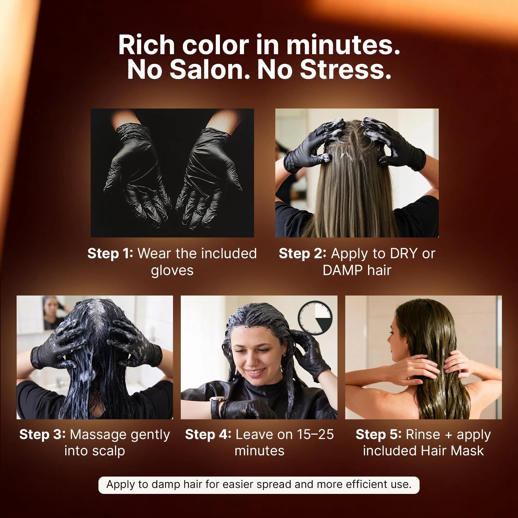 Herbishh Linen Hair Dye Shampoo 500ml | Ammonia-Free Gray Coverage & Conditioning Set - view 6