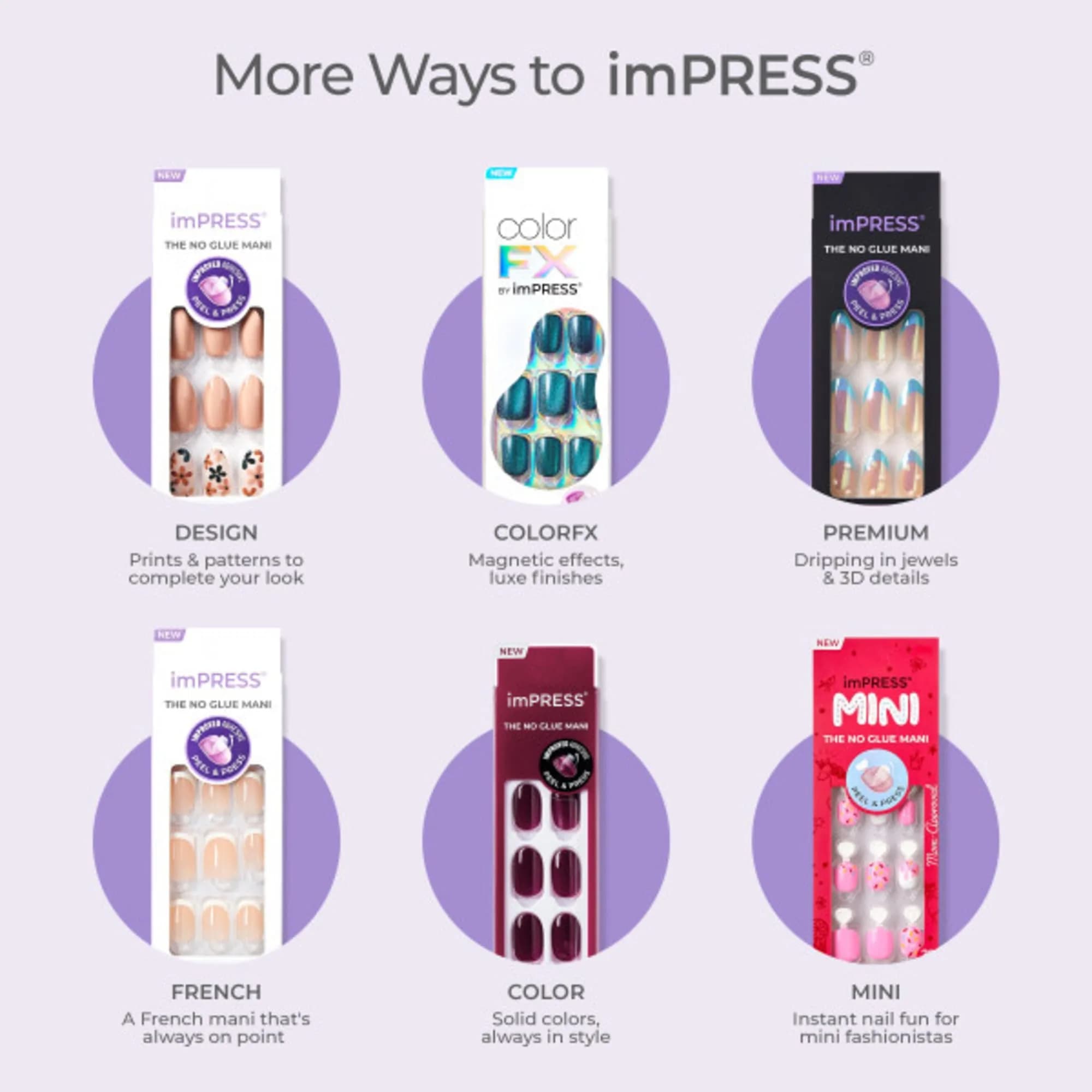 imPRESS Evanesce No Glue Mani Press On Nails, Short Oval, Beige, 30 Nails | Professional Gel Manicure in Minutes - view 6