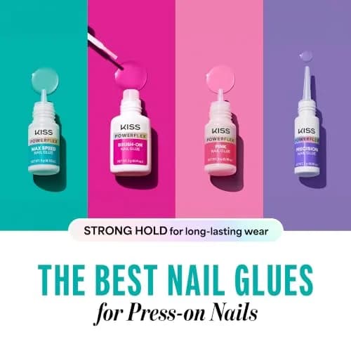 KISS PowerFlex Maximum Speed Nail Glue 3g (0.10 oz) | Fast Drying Adhesive for Press-On Nails & Repairs thumbnail 6