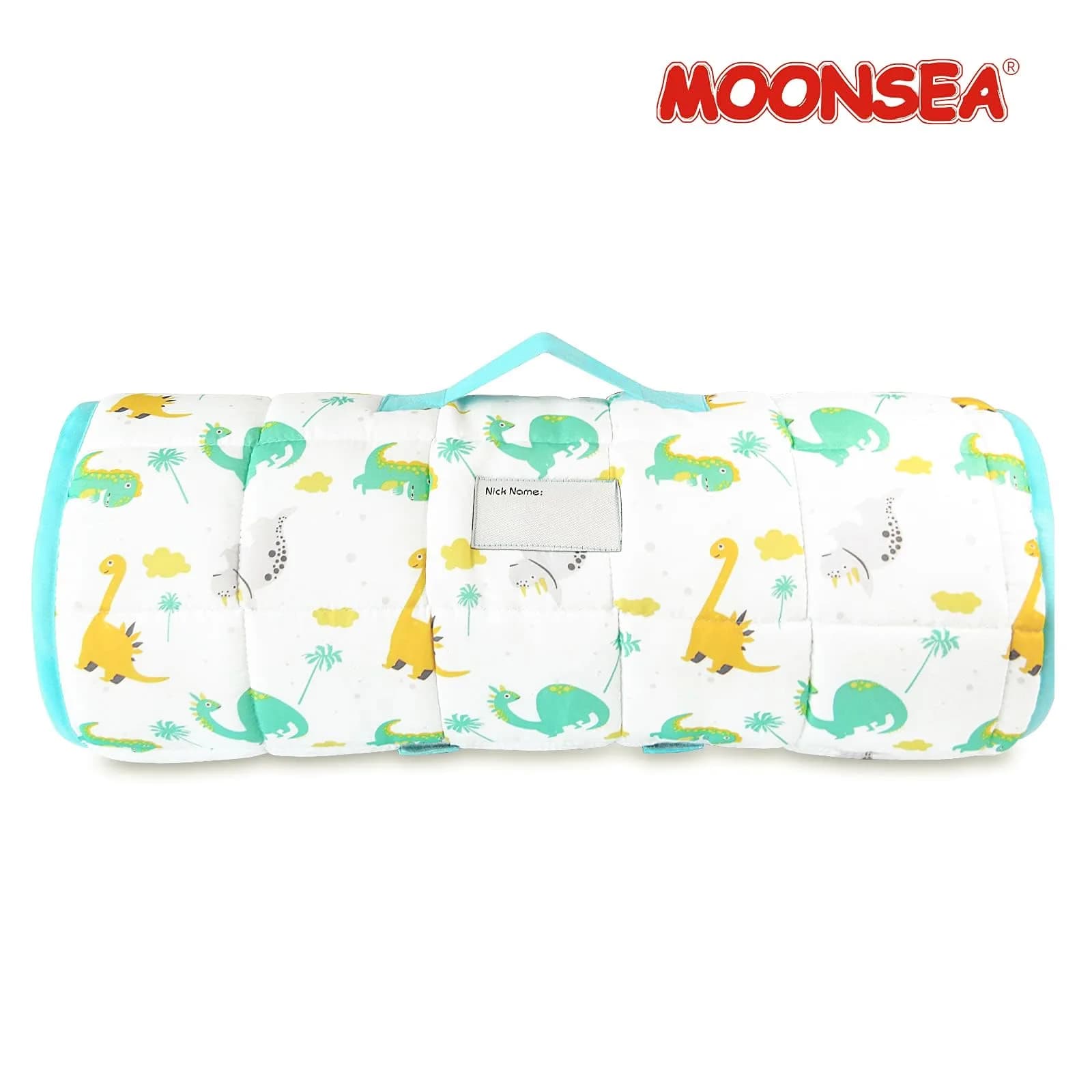 Moonsea Nap Mat with Removable Pillow Dinosaur and Fleece Minky Blanket | Preschool Travel Bed for Kids 21" x 50" thumbnail 6