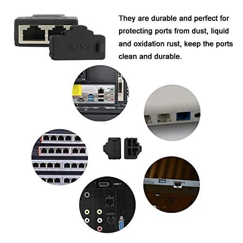 LampVPath Silicone RJ45 Anti-Dust Covers 110Pcs | Protects Female Ports from Dust, Liquid, and Oxidation thumbnail 4