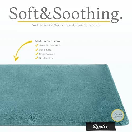 Qomfor Microwavable Heating Pad Blue Green | Lavender Scented Therapeutic Wrap for Neck & Shoulders thumbnail 2