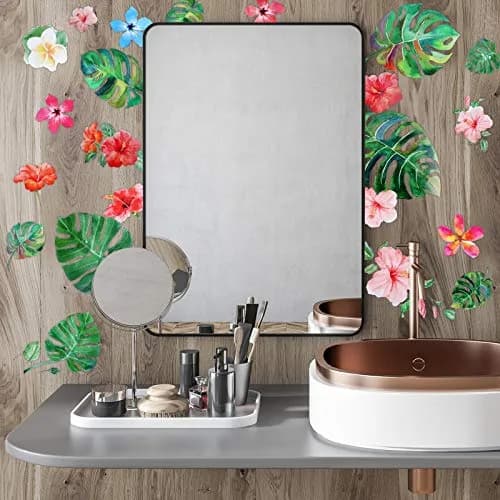 Zonon Tropical Palm Leaves Wall Decals | 66pcs Removable Stickers for Kids & Home thumbnail 2
