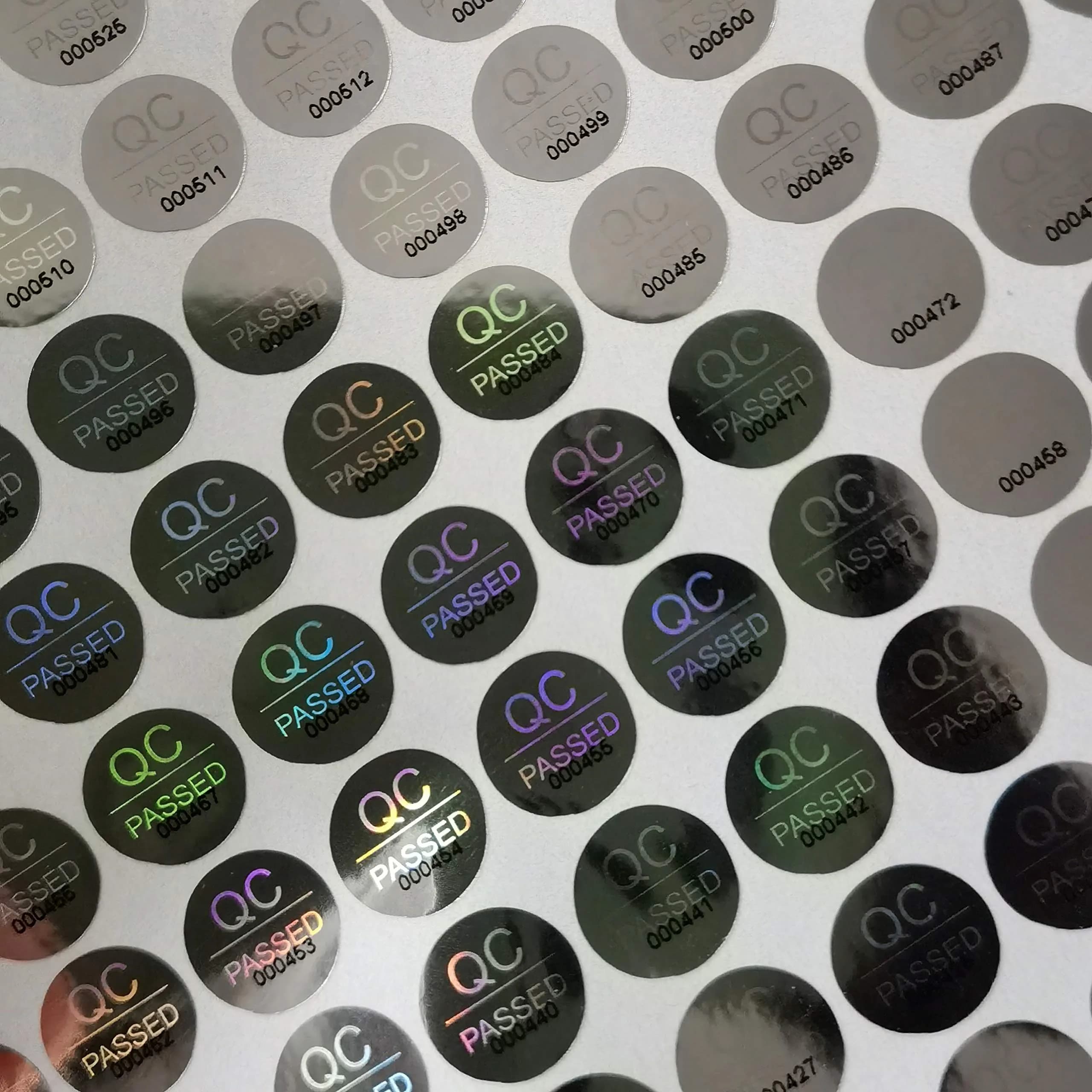 TLK&FBB Tamper Proof Labels 1100pcs | High Security Silver Hologram Stickers 1cm