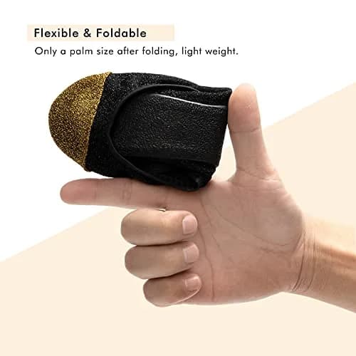 FUNKYMONKEY Foldable Ballet Flats for Women Black/Gold | Elegant, Portable & Comfortable thumbnail 3