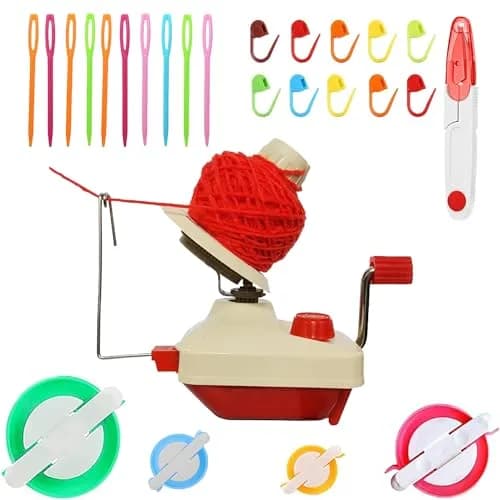 Knewmart Yarn Winder & Pom Pom Maker Set | Neat Yarn Balls & Fluffy Pompoms (26) thumbnail 1