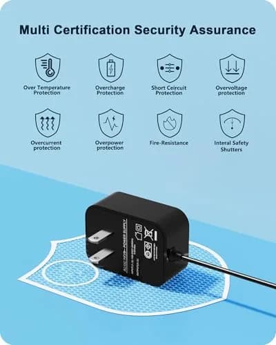 vhbw 3V Charger for Waterpik WP360 WP450 WP462 Cordless Water Flosser | 1.8M Cord, 100-240V Input thumbnail 6