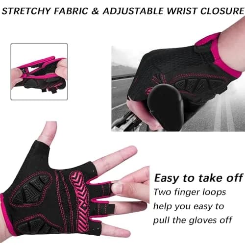MOREOK Half Finger Cycling Gloves with 5MM Gel Pad | Breathable & Sweat-Wicking for Men & Women thumbnail 4