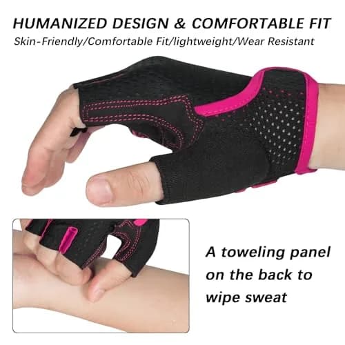 MOREOK Half Finger Cycling Gloves with 5MM Gel Pad | Breathable & Sweat-Wicking for Men & Women thumbnail 3