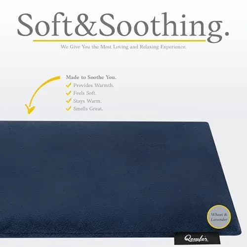 Qomfor Microwavable Heating Pad - Dark Blue - Lavender Scented | Therapeutic Heat Wrap for Neck, Shoulders & Period Cramps Pain Relief thumbnail 2