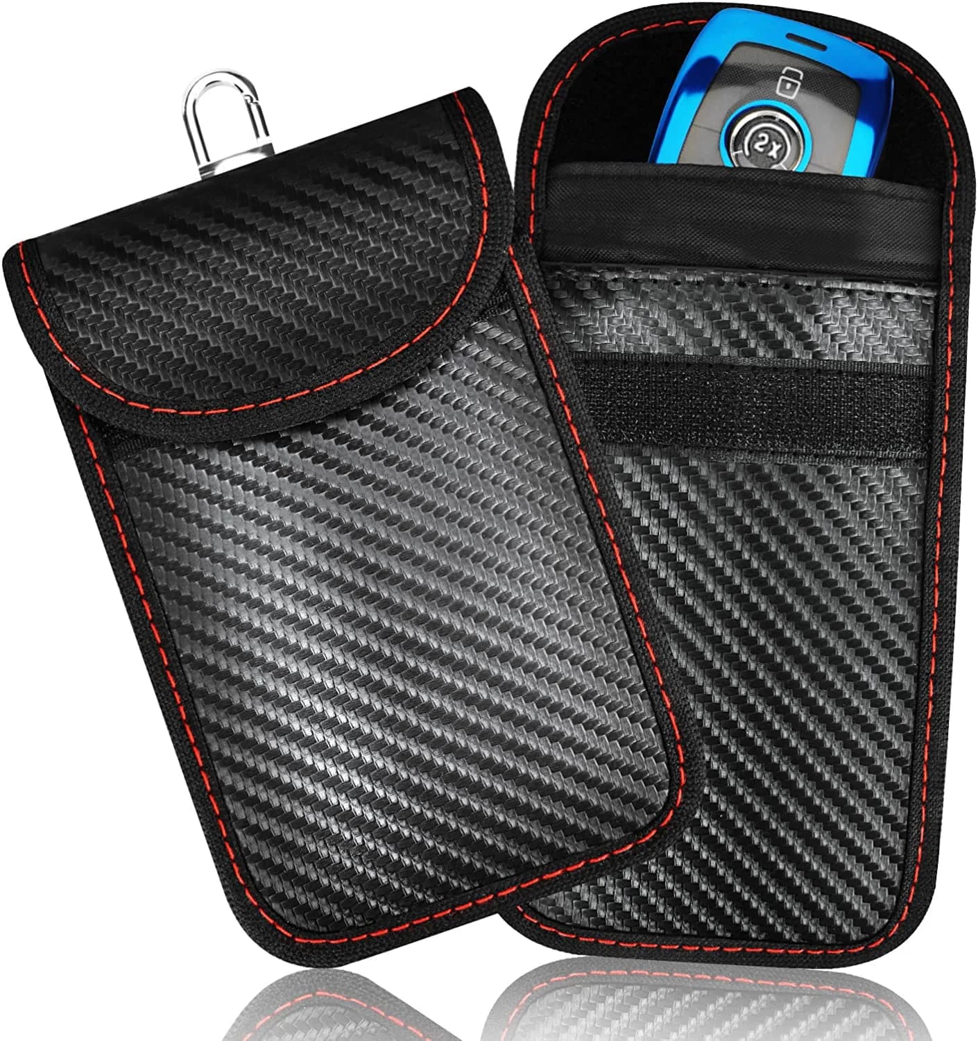 GOODEN ATIM Upgraded Faraday Bag for Key Fob (2 Pack) | RFID Signal Blocking Car Security Pouch - main product image