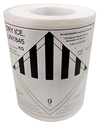 wootile Dry Ice Shipping Stickers 250 pcs UN1845 Hazard Class 9 Labels | Fade-Resistant, 4" Square Adhesive Labels thumbnail 1
