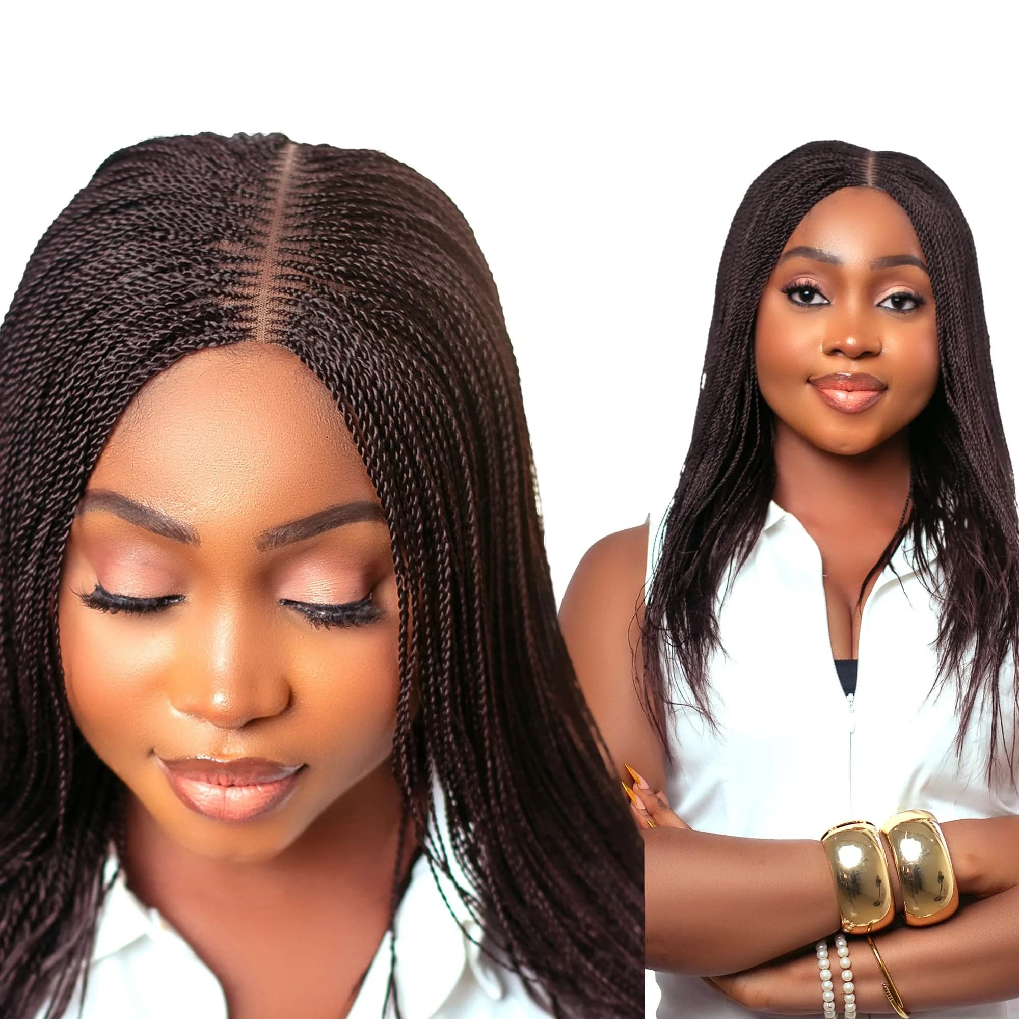 Wow Braids Twisted Wigs 12 Inch Micro Twist Synthetic Wig for Black Women — #33 / 12 Inch